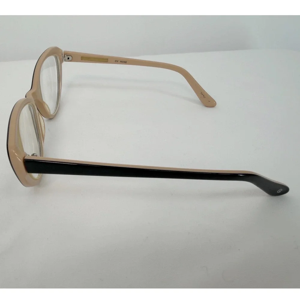 Christian Siriano CV Rose Cat Eye Eyeglasses Black Nude Frames Preppy 103-115
